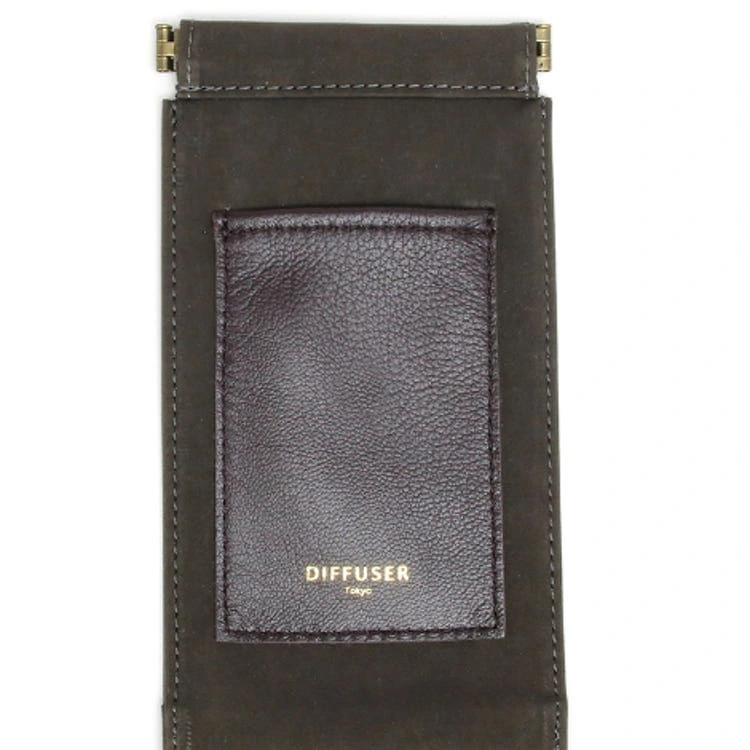 MILLICORSS SOFT EYEWEAR CASE · Army Khaki & Dark Brown Leather