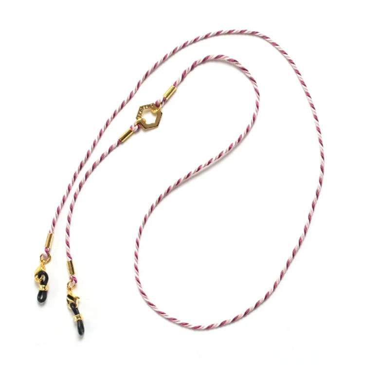 TRI-COL TWISTED SILK BRACE CODE · Light Pink & Bordeaux