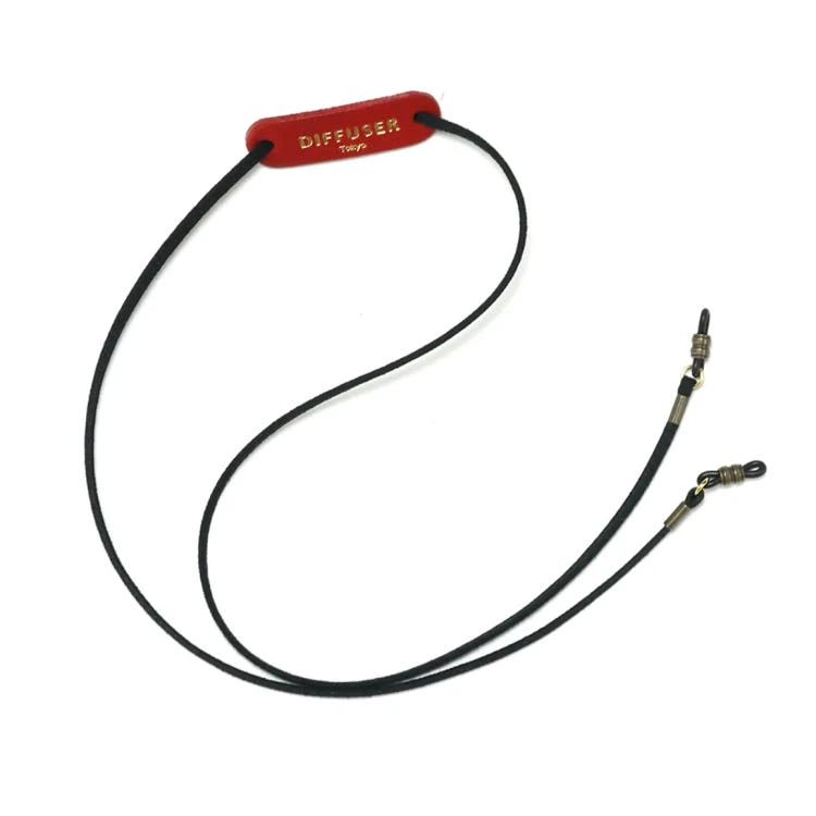 TECH SUEDE STITCHED LEATHER GLASS CODE · Black & Red leather